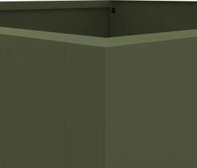 vidaXL Ζαρντινιέρα Λαδί 42x38x75 εκ. από Χάλυβα