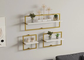 Wall Shelf Yeso - White Gold White
Gold