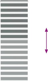 vidaXL Ζέβρα τυφλή Σκούρο Γκρι Πλάτος υφάσματος 80,9 εκ. Πολυεστέρας