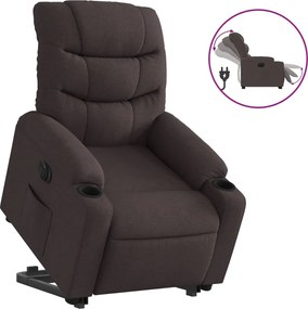 vidaXL Πολυθρόνα Ηλεκτρική Ανακλινόμενη Ανύψωση Σκ. Καφέ Υφασμάτινη