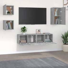 vidaXL Σετ Επίπλων Τηλεόρασης 5 Τεμ. Γκρι Sonoma Επεξεργασμένο Ξύλο