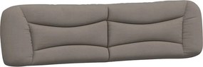 vidaXL Κρεβάτι με Στρώμα Hvar Taupe 200x200 εκ. Υφασμάτινο