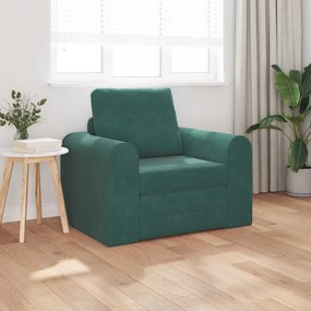 vidaXL Καναπές Κρεβάτι 2 σε 1 Σκούρο Πράσινο 98x71x83 εκ. Βελούδινος