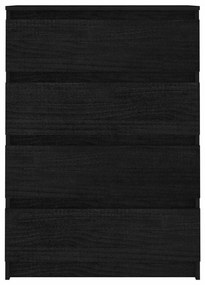 Βοηθητικό Ντουλάπι Μαύρο 60 x 36 x 84 εκ. από Μασίφ Ξύλο Πεύκου - Μαύρο