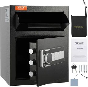 VEVOR 1.7 C Depository Safe Deposit Safe with Drop Slot Passwords and Keys
