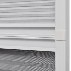 vidaXL Σήτα Παραθύρου Πλισέ με Σκίαστρο 80 x 120 εκ. Αλουμινίου
