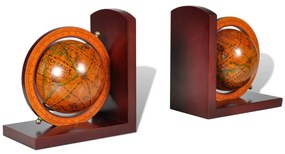 vidaXL Βιβλιοστάτες Υδρόγειος Σφαίρα 2 τεμ.