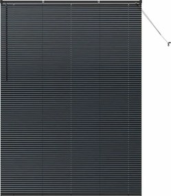 vidaXL Βενετσιάνικες Ρόδες Μαύρο 220 x 155 εκ Αλουμίνιο