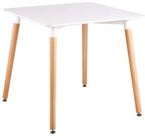 Τραπέζι Art Ε7087,1 Λευκό 80x80cm Mdf,Ξύλο