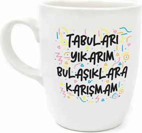 Stewehome Οβάλ κούπα από κεραμικό για δώρο Μπεζ 8x8x9 cm
