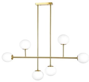 Φωτιστικό Οροφής SE 110-6 77-4491 Prato Pendant Brass Gold Homelighting Metal, Glass
