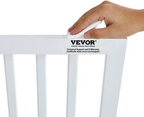 VEVOR Free Standing Dog Gate 24x80.3 inch Freestanding Pet Gate Foldable White