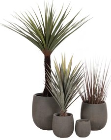 Σετ 4τεμ. Γλάστρες Στρόγγυλες GARDENER C4726 Fiberclay - Γκριζοπράσινο Φ52x55Υ εκ. 52x52x55 εκ.