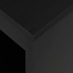 Τραπέζι Μπαρ με Ράφια Μαύρο 110 x 50 x 103 εκ. - Μαύρο