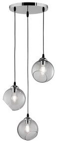 Φωτιστικό Οροφής Clooney R30073054 Smoke RL Lighting Μέταλλο,Γυαλί