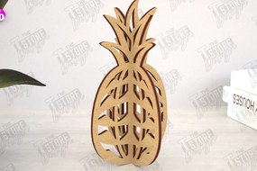 Intra απο ξύλο plywood 3mm-4mm πάχος 3D Decor | Σχήμα ανανά | CNC Δίασταση 30x20 cm INTRAFABR-113992004
