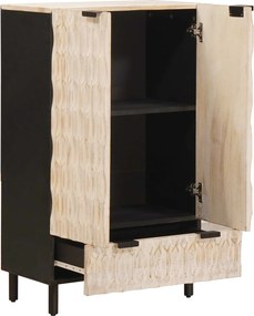 vidaXL Highboard με πόρτα Λευκό Φινίρισμα Καθαρισμού 60 x 33 x 100 εκ.