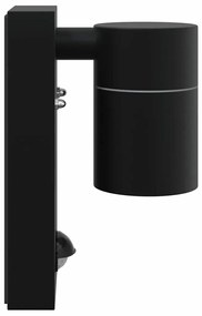 vidaXL Εξωτερικά Φωτιστικά Τοίχου 2 pcs Μαύρο 6.5 x 10.5 x 16 εκ.