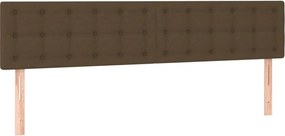 vidaXL Κρεβάτι Boxspring με Στρώμα Σκούρο Καφέ 180x200 εκ Υφασμάτινο