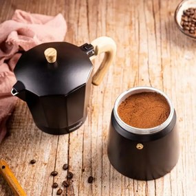 Καφετιέρα Kubinska Kinghoff KH 1887, 9 μπολ, 450 ml, Αλουμίνιο, Επαγωγή, Μαύρο.