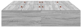 vidaXL Κρεβάτι Αποθήκευσης Γκρι Σονομα 140x200 εκ