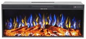 Ηλεκτρικό Τζάκι Ένθετο 1600W Εφέ φλόγας Milano De Lux Hitense MILANO DE LUX Μαύρο