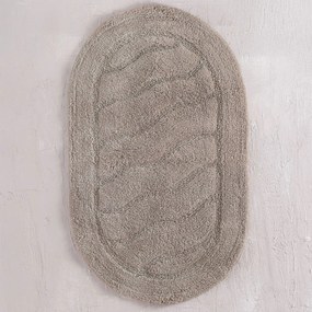 Πατάκι Μπάνιου Οβάλ (50x80) Rythmos Oval Μπεζ