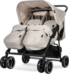 TWIN BABY STROLLER TWIN BEIGE+BAG