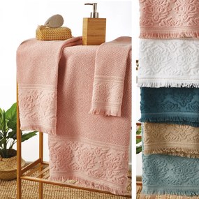 Πετσέτες Μπάνιου (Σετ 3τμχ) Whitegg Jasmin 500gsm Ροζ