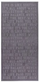 Πετσέτα Θαλάσσης Action Grey Nef-Nef Beach 80x160cm 100% Cotton