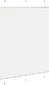 vidaXL Πλισέ περσίδα Λευκό 110x100 cm Πλάτος υφάσματος 109,4 cm