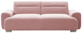 Kαναπές-κρεβάτι τριθέσιος Harmonious pakoworld μπουκλέ ροζ 223x42x114εκ