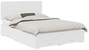 vidaXL Σκελετός Κρεβατιού Λευκό 160 x 200 cm Επεξεργασμένο ξύλο