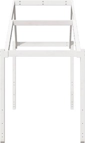 vidaXL Οροφή Κρεβατιού Παιδική Λευκό 203x80,5x142εκ. Μασίφ Ξύλο Πεύκου