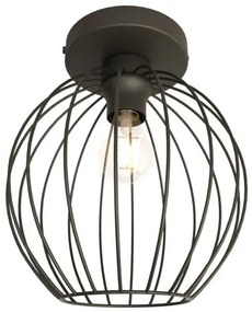 Πλαφονιέρα Φωτιστικό Οροφής 1xE27 Πλέγμα Nest Emibig -1371/1-Μαύρο 1371/1