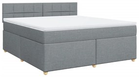 ΚΡΕΒΑΤΙ BOXSPRING ΜΕ ΣΤΡΩΜΑ ΑΝΟΙΧΤΟ ΓΚΡΙ 180X200 ΕΚ. ΥΦΑΣΜΑΤΙΝΟ 3289059