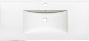 Martin Omega 100 Beige Oak - Πάγκος με Νιπτήρα &amp; Καθρέπτη