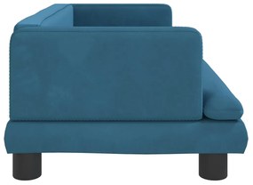 vidaXL Καναπές Παιδικός Μπλε 80 x 45 x 30 εκ. από Βελούδο