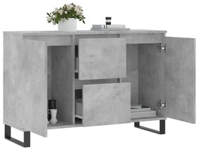 vidaXL Μπουφές Γκρι Σκυροδέματος 104x35x70 εκ. από Επεξεργασμένο Ξύλο