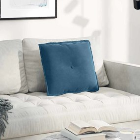 vidaXL Μαξιλάρι Πλάτης Μπλε 50 x 45 εκ. Υφασμάτινο Κορντουρά