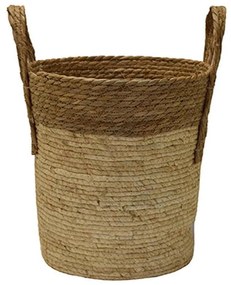 Καλάθι Ψάθινο 00.06.67553 Φ32x37cm Natural-Brown Mat