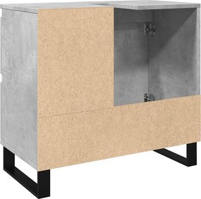 vidaXL Ντουλάπι Μπάνιου Γκρι Σκυροδέματος 65x33x60 εκ. Επεξ. Ξύλο