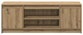 vidaXL Κονσόλα TV με LED Artisan Oak 139.5x34x50 cm Επεξεργασμένου Ξύλου