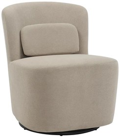 Swish rotating armchair boucle fabric in beige shade 63x76x76.5cm 63x76x76.5 εκ.