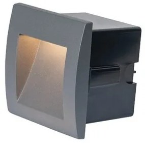 Φωτιστικό Τοίχου Χωνευτό LED 2W IP65 3000K Step Zambelis-E246-G-Ανθρακί E246-G
