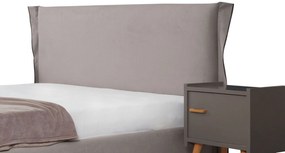 Επενδυμένο Κρεβάτι Paris-Gkri Anoixto-90 x 200-Χωρίς μηχανισμό ανύψωσης