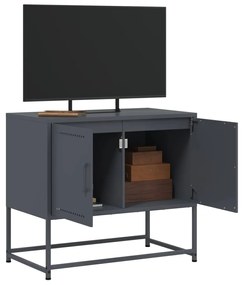 Έπιπλο Τηλεόρασης Ανθρακί 68,5x39x60,5 εκ. από Χάλυβα - Ανθρακί