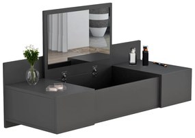 Τουαλέτα LINDE Κρεμαστή με Καθρέπτη Ανθρακί 100x39x33Y εκ. 100x39x33 εκ.