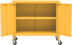 vidaXL Ντουλάπι Αποθήκευσης Μουσταρδί 60 x 35 x 56 εκ. από Ατσάλι