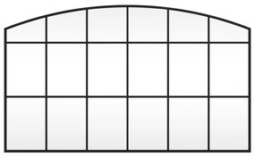 vidaXL Καθρέφτης Τοίχου Αψίδα Μαύρος 100 x 60 εκ. από Σίδερο